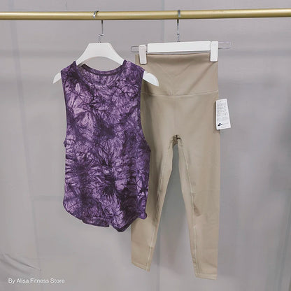 2PCS Seamless Yoga Set Women Gym Clothes Sportswear Yoga Suits Fitness Shirt Set Gym Set Tracksuits Leggings T-Shirt Sports Suit