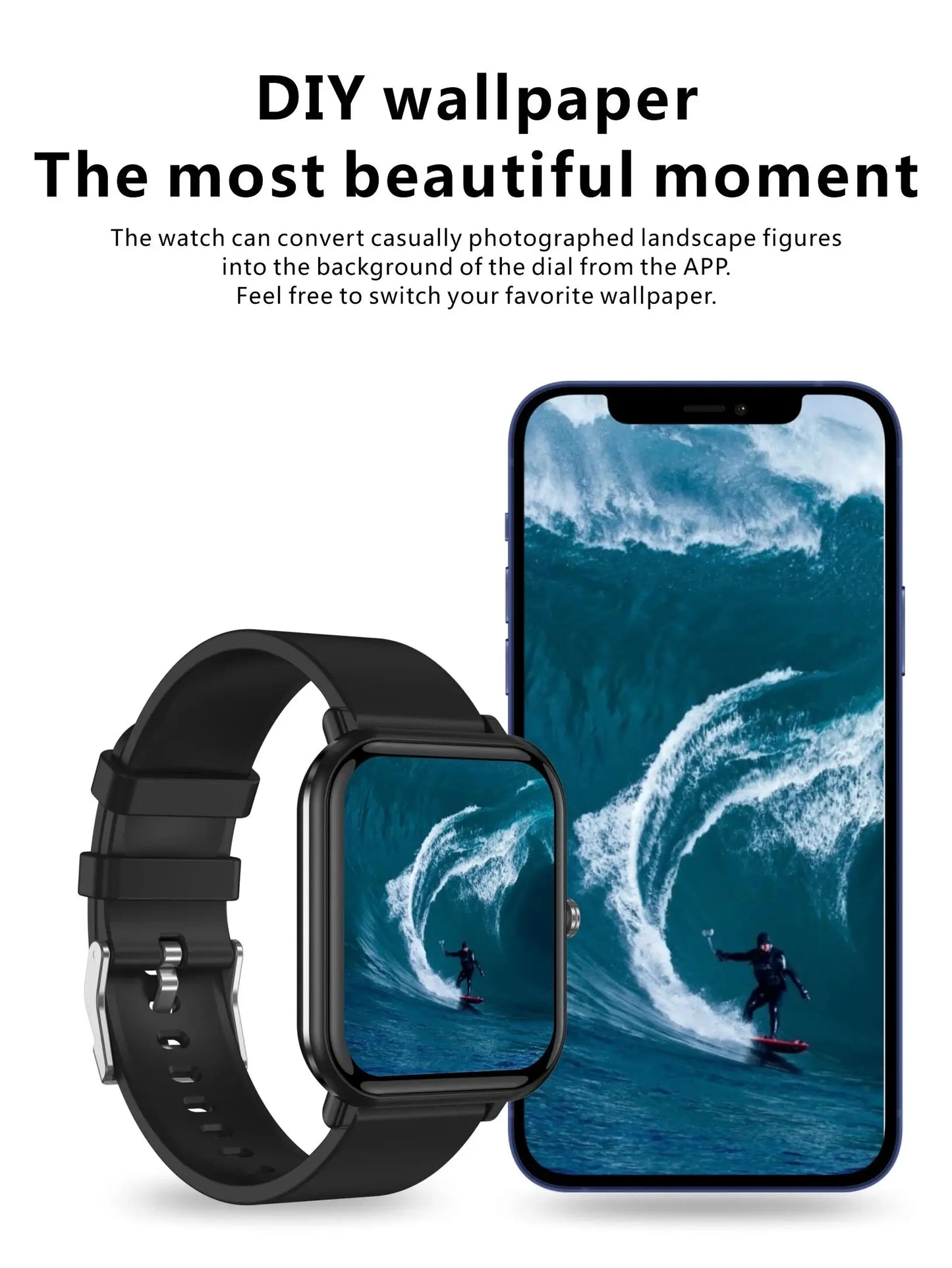 LIGE 2024 New Q9 Pro Smart Watch Body Temperature Monitor Music Control Sports Waterproof Smart Watch for Men Women Smartwatch - GabyFit Goods