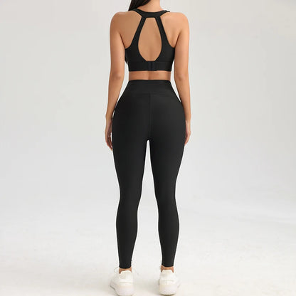 Sportswear woman gym yoga clothes Sport outfit Elegant 2-piece sets  fitness clothing Bra and Pants Set