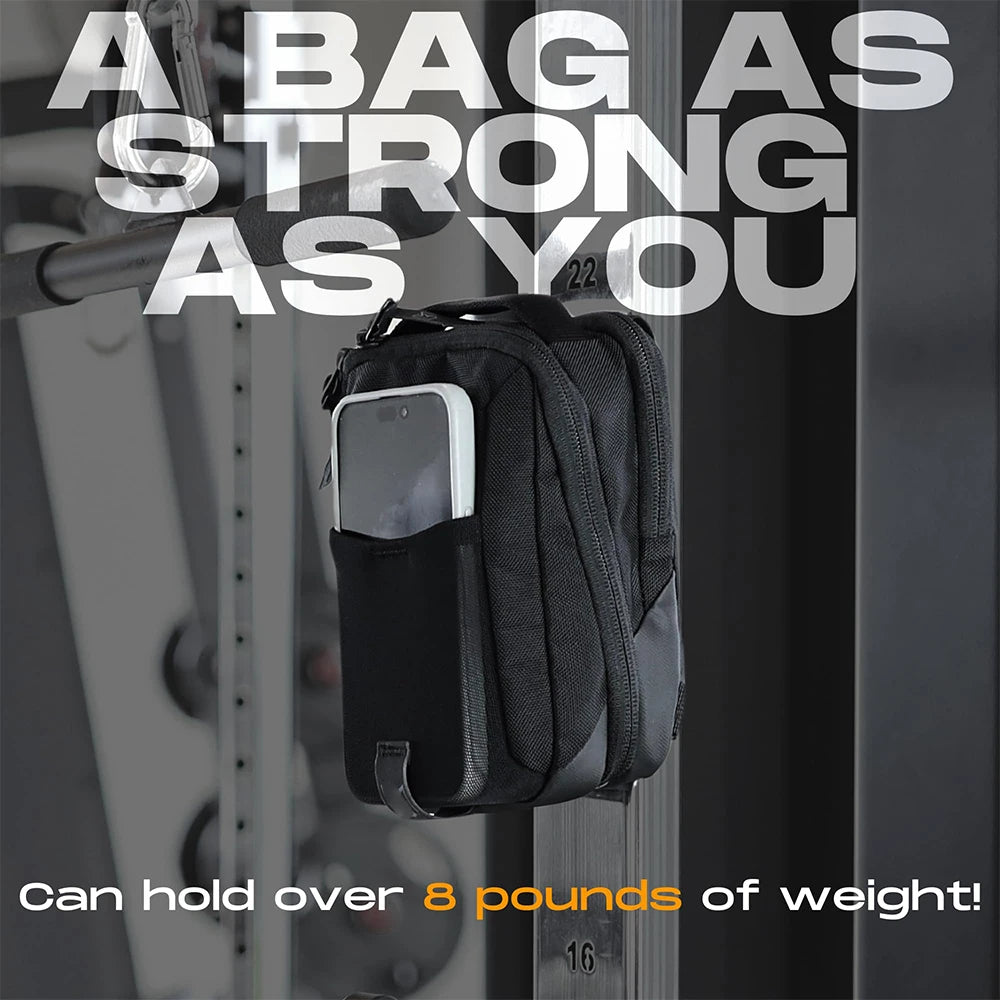 Magnetic Gym Crossbody Bag Sling Chest Bag for Travel Sports Keep Your Items Off the Dirty Gym Floor with Magnetic Attachment - GabyFit Goods