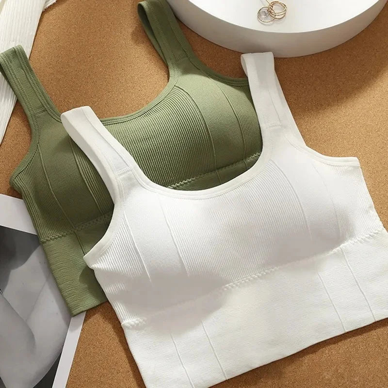 Breathable Sports Bra Anti-Sweat Fitness Top Women Seamless Yoga Bra Shockproof Crop Top Push Up Sport Bra Gym Workout Top - GabyFit Goods