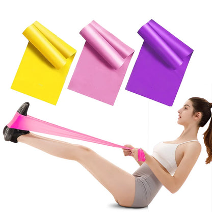 Yoga Pilates Elastic Resistance Band Fitness Training Band 150cm Fitness Elastic Rubber Gym Natural Rubber - GabyFit Goods