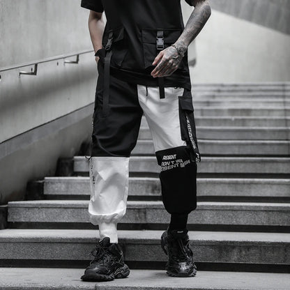2023 Hip Hop Pants For Men Joggers Casual Streetwear Harem Pants Homme Male Trousers Ribbons Sweatpants