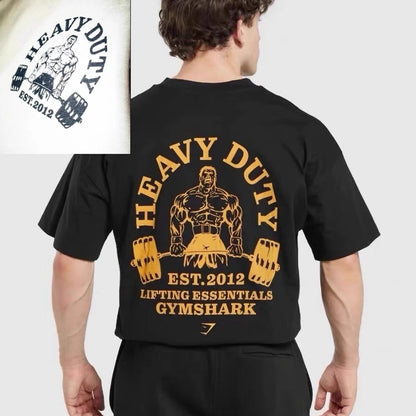 DARCSPORT Wolf Head T-shirt Summer City Fitness Training Sports Loose casual crewneck Men's T-shirt couples pure cotton