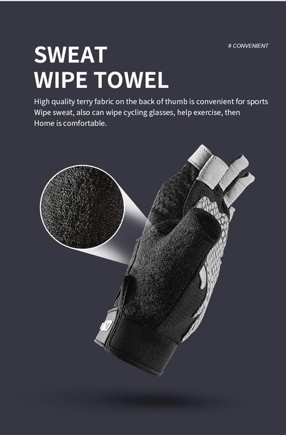 Half Finger Gloves Gym Fitness Anti-Slip Women Men Gel Pad Gloves Gym Cycling Fingerless Gloves Bicycle Accessories - GabyFit Goods