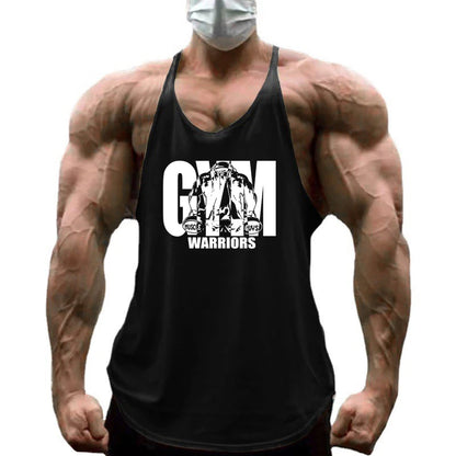 Gym Warriors Workout Tanktop Jogger Singlet Training Bodybuilding Tank Top Vest Shirt Sleeveless Fitness Cotton Shirt For Men