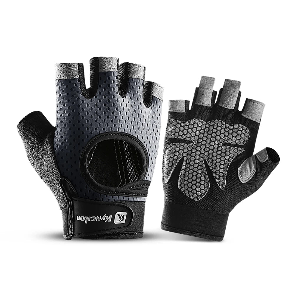 Half Finger Gloves Gym Fitness Anti-Slip Women Men Gel Pad Gloves Gym Cycling Fingerless Gloves Bicycle Accessories - GabyFit Goods