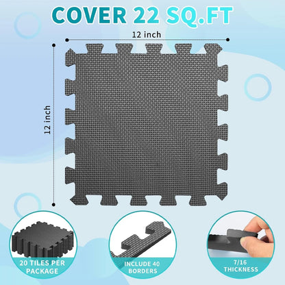 30*30Cm Sports Protection Gym Mat Eva Cross Pattern Floor Mat Non-Slip Yoga Fitness Gym Foam Mat Splicing Foam Mat - GabyFit Goods