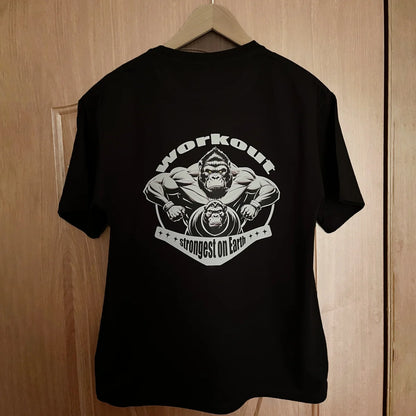 Gym Sport T Shirt Men Cotton Short Sleeve Top Man Workout Bodybuilding Tee