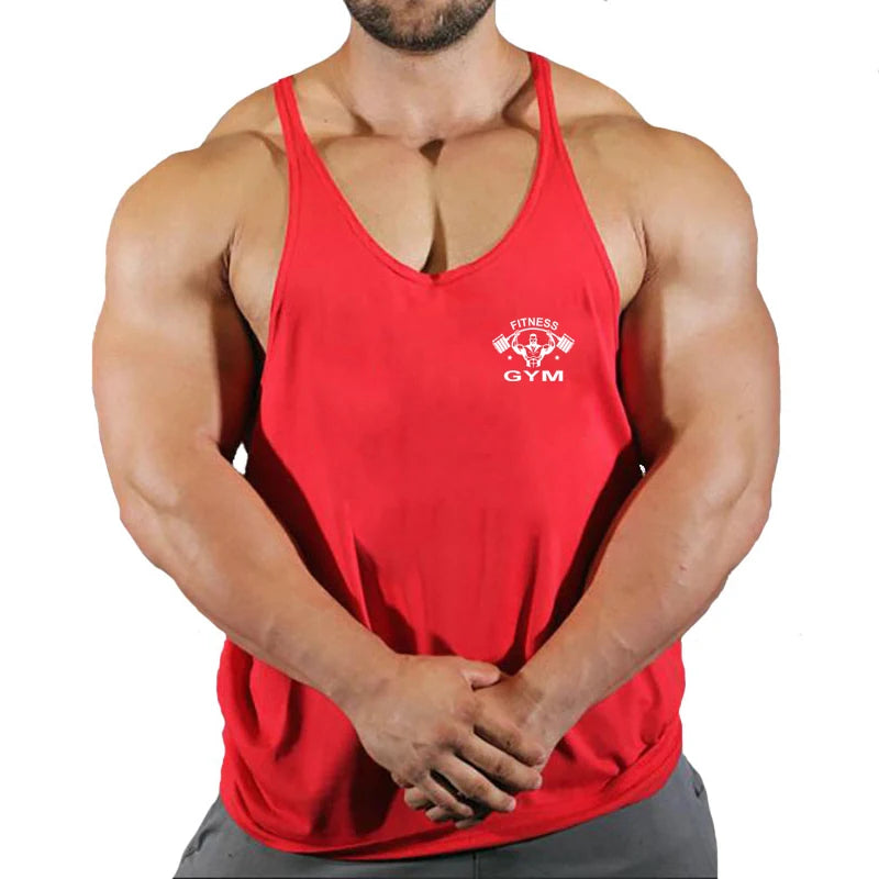 Muscle Mens Bodybuilding Stringer Tank Top gym Clothing Y back Fitness sleeveless vest shirt Weightlifting singlets - GabyFit Goods