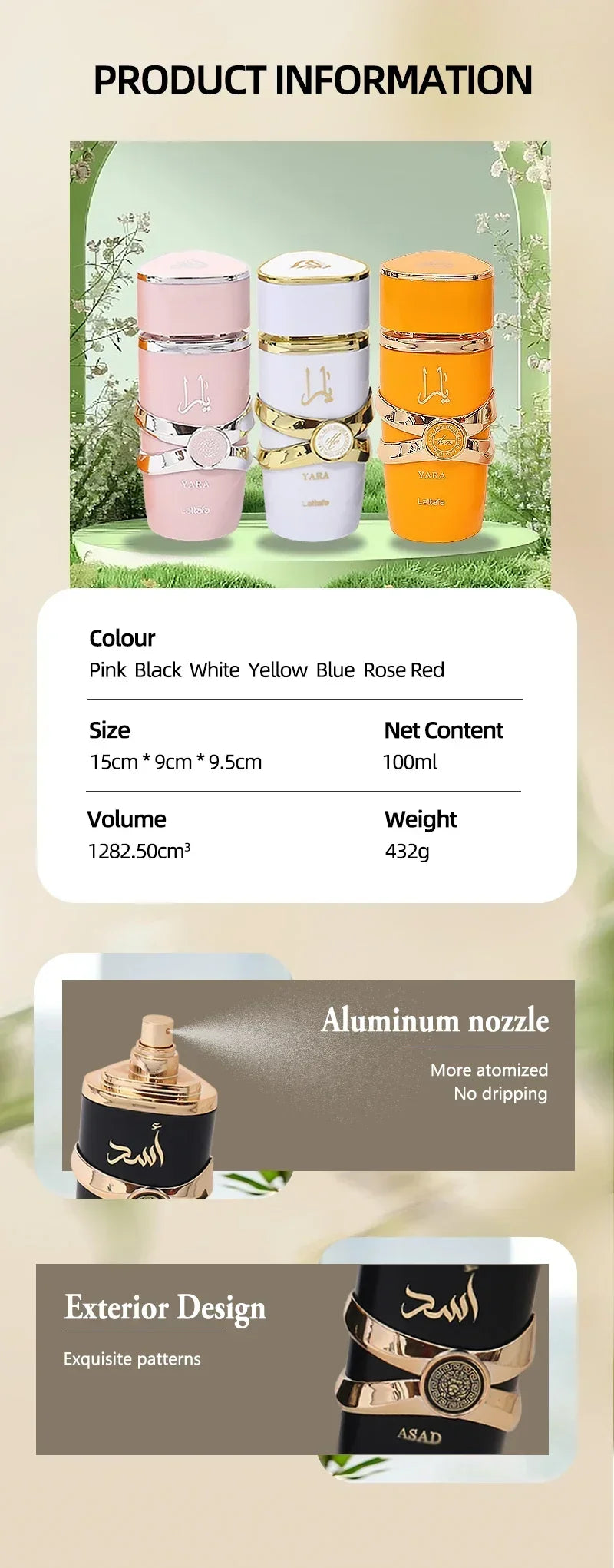 High Quality Arabic Dubai Yara Women Original Perfume Candy Cologne Men Fragrance Women Original Perfumes Body Mist Gift Set - GabyFit Goods