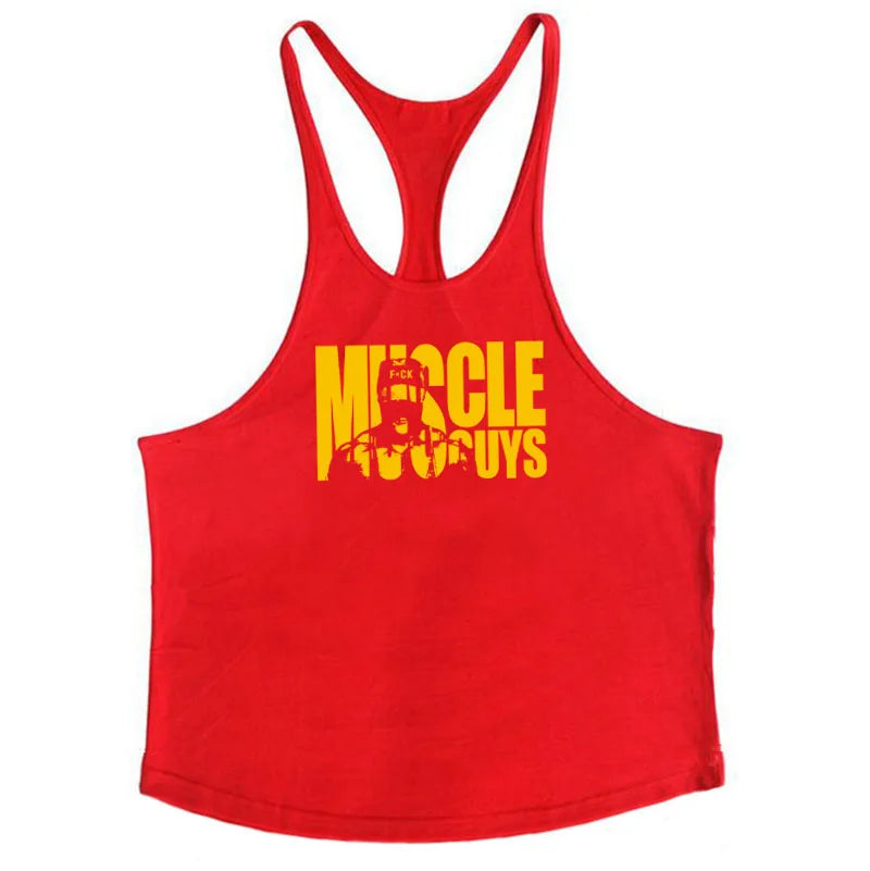 Muscleguys Brand Gym Clothing Fitness Stringer Tank Top Men Y Back Bodybuilding Shirt Summer Cotton Loose Vests Muscle Singlets