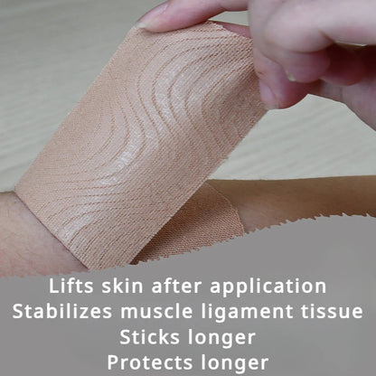 Sports Tape Muscle Patch Width 5cm1.97inch Length 5m196inch Lift Chest Tape Anti Sagging Knee Elbow Stretch Fitness Brace - GabyFit Goods