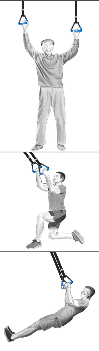 Hanging Ring Home Children's Horizontal Bar Indoor Adult Pull-up Stretch Fitness Equipment Adjustable Ring Pull Training - GabyFit Goods