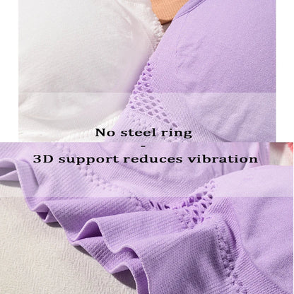 Women's Breathable Sports Vest Bra Sweat-absorbent Shockproof Pad Sports Top Track and Field Gym Running Fitness Sports Yoga - GabyFit Goods