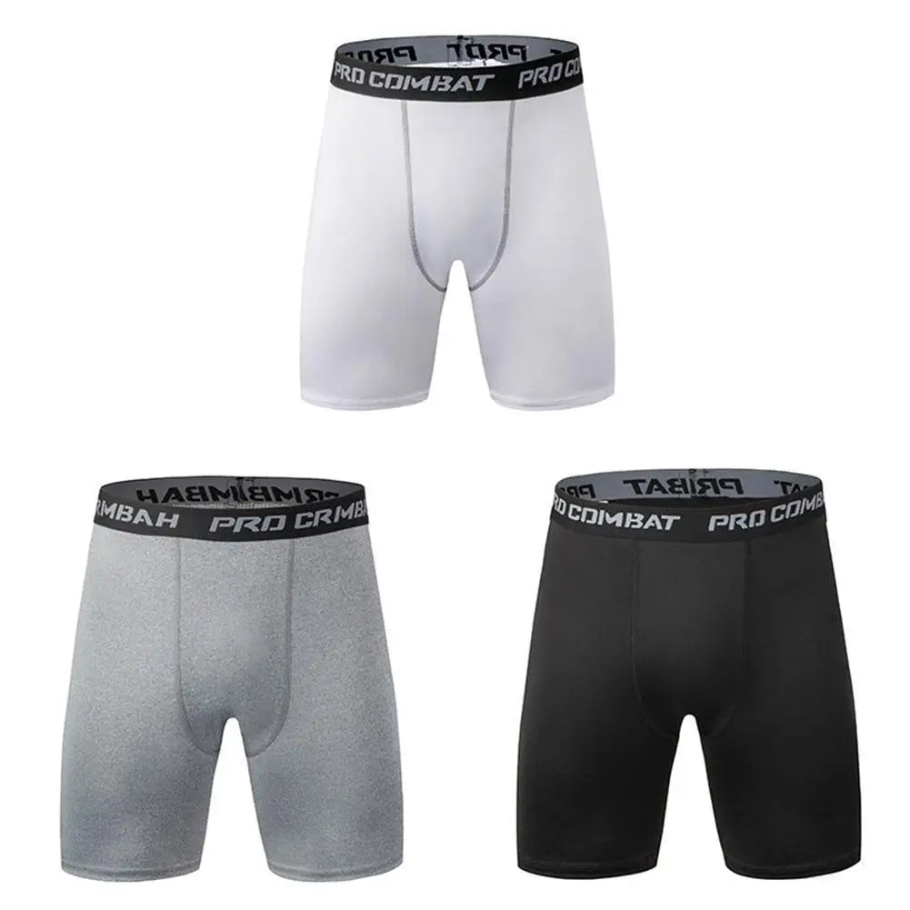 Men's Leggings Compression Pants Sports Leggings Basketball Quarter Shorts Quick Drying Running Training Stretch Fitness Pants - GabyFit Goods