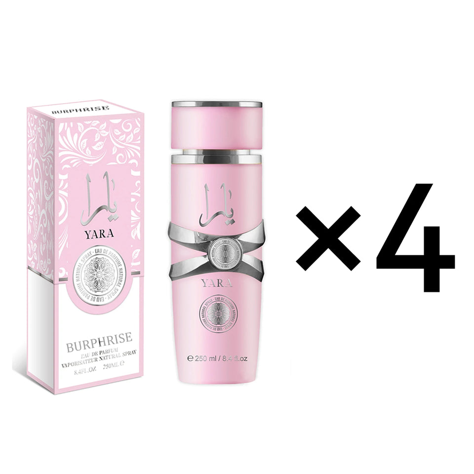 250ML 8.4FL.OZ Amber Vanilla Yara Perfume, Long Lasting Gourmand Fragrance Eau de Parfum Spray, Arabian Perfumes Gift for Women