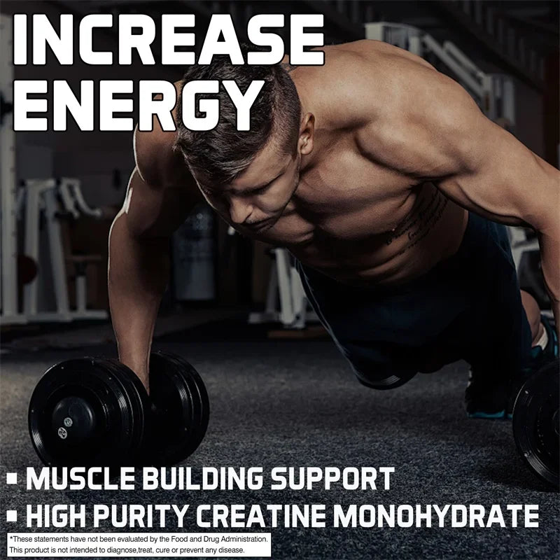 Creatine Monohydrate - 5000 Mg Per Serving, Pre-workout Creatine To Help Build Muscle, Enhance Energy and PerformanceSupplements