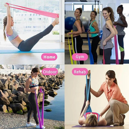Resistance Bands for Working Out Exercise Bands Physical Therapy Outdoor Fitness Training Pilates Home Gym Stretch Elastic Band - GabyFit Goods