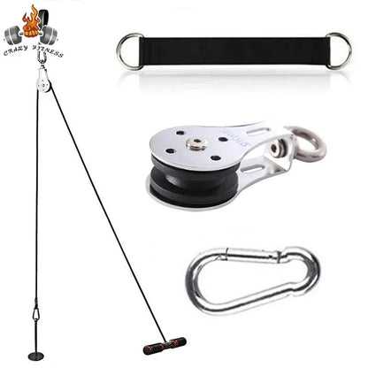 Silent Gym Cable Pulley Rotation 360 Degree Stainless Steel Surface Smooth Durable Attachment for DIY Home Gym Pulley System - GabyFit Goods