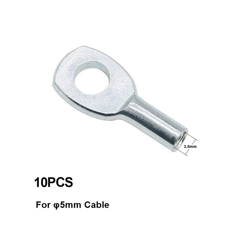 10pcs Gym Pulley Machine Cable Eyelet Terminal Wire Rope Port Joint Stopper Gym Gyms Steel Wire Gym Pulley Machine Cable Eyelet