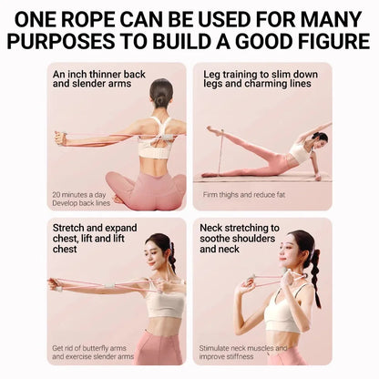 8-shaped Resistance Bands Tensioner Yoga Tension Rope Yoga Gym Fitness Pulling Chest Expander Exercise At Home Gym - GabyFit Goods