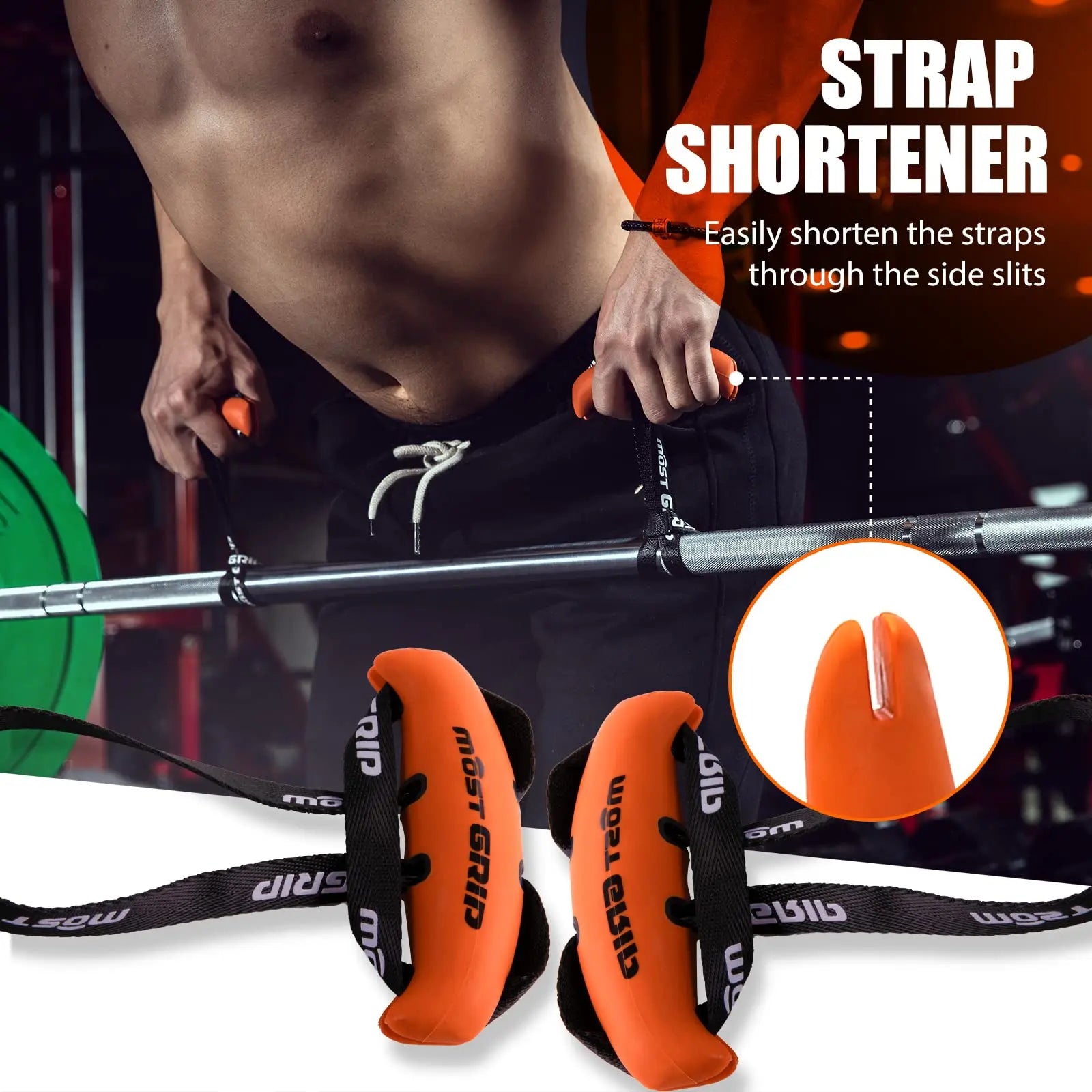 Pull Up Handles Grips Gym Training Fitness Grip Resistance Band Handles Face Pull, Rowing, Lat Pulldown ,Barbells for Home Gym - GabyFit Goods