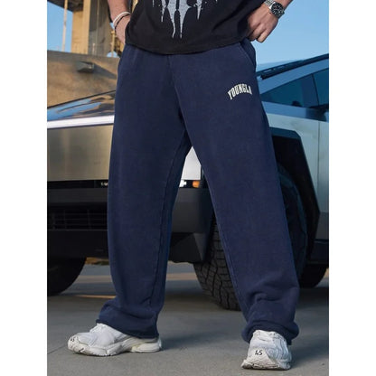 2025 Men's Sports Pants Spring Autumn High Quality Loose Straight Trousers Jogger Gym Sports Fitness Fashion Brand Casual Pants