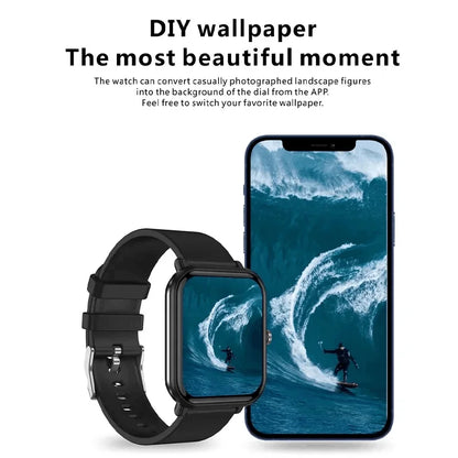 LIGE 2024 New Q9 Pro Smart Watch Body Temperature Monitor Music Control Sports Waterproof Smart Watch for Men Women Smartwatch - GabyFit Goods