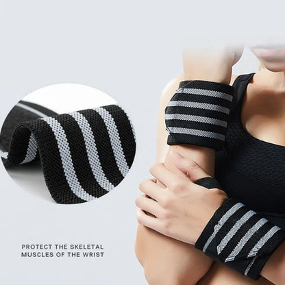 Wristband Wrist Support Brace Straps Wrist Gym Wraps Bandage Fitness Gym Training Strength Weight Lifting Protective Equipment - GabyFit Goods