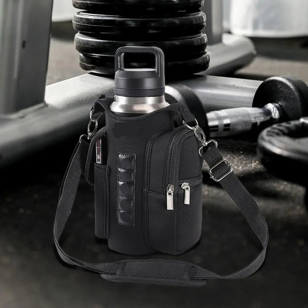 Magnetic GYM Phone Bag for Men Women Water Bottle Sleeve GYM Floor Organizer Outdoor Sport Crossbody Handle Bottle Carrier Bag - GabyFit Goods