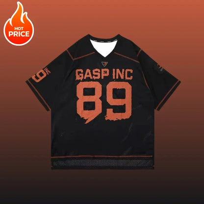 NEW 2025 GASP Muscle Fitness Short Sleeved Men Basketball Shirt American Loose Quick Drying Breathable Sports T-shirt Summer