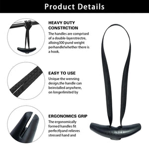 1pair Gym Pull Up Handles Rubber Grip Heavy Duty Cable Machine Handles Weight-lifting Gym Equipment