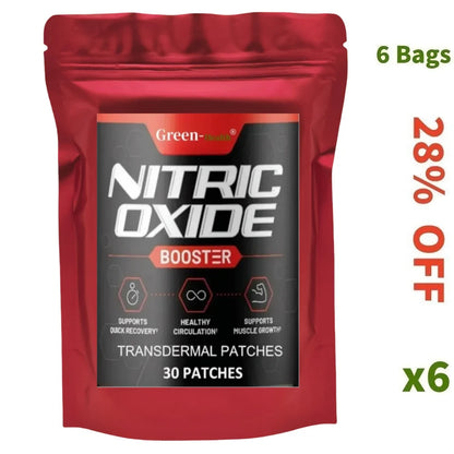 Performance Formula Nitric Oxide Booster Transdermal Patches - 30 Patches for Enhanced Stamina & Endurance One Month Supply