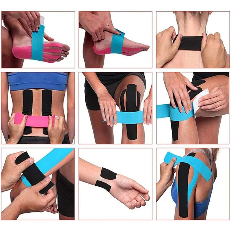 5cm*5m Sport Kinesiology Tape Athletic Elastic Kneepad Muscle Pain Relief Knee Taping Fitness Running Tennis Swimming Football - GabyFit Goods