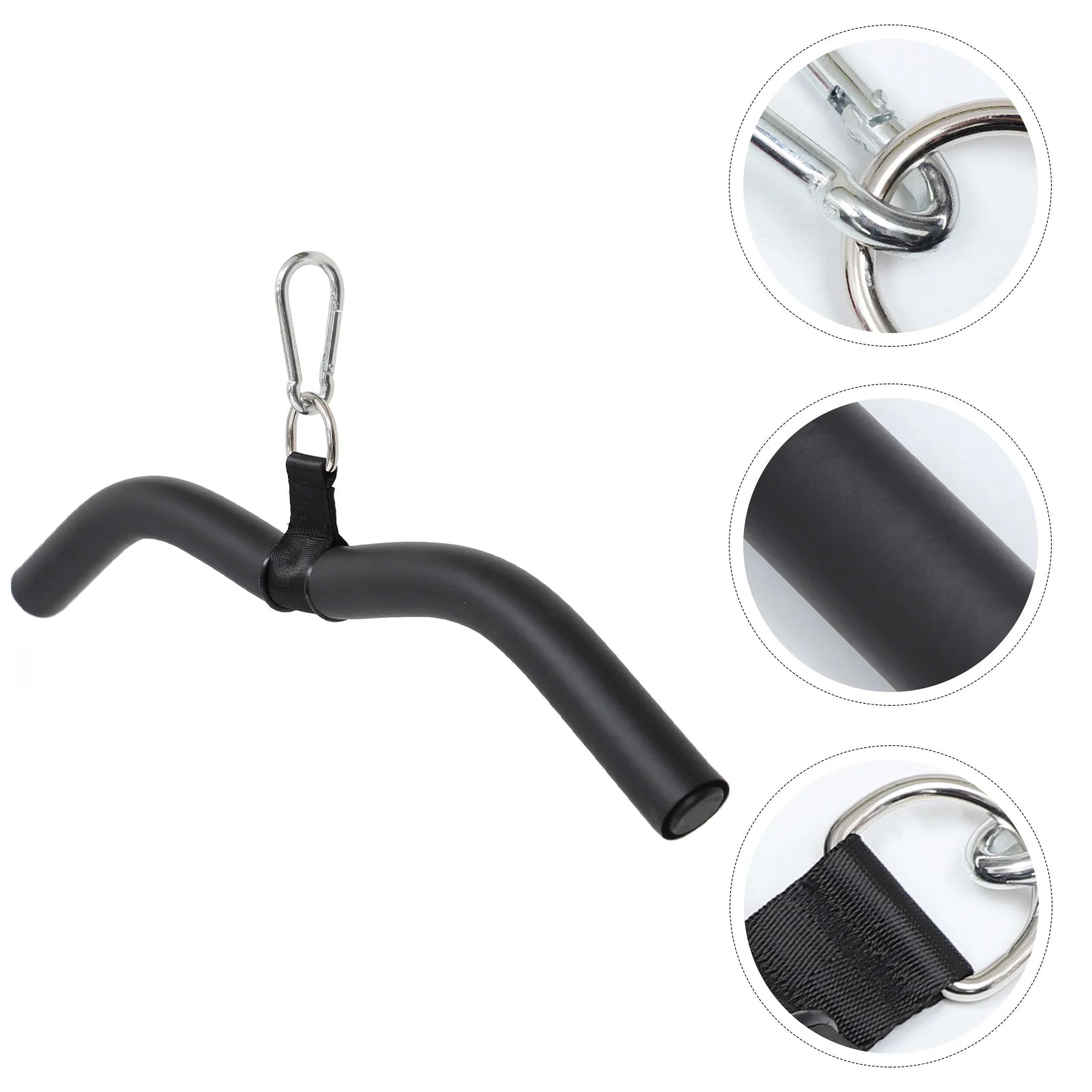 Gym Pulley Fitness Lower Pull Bar T-Shape Back Muscle Builder Bow Pull Bar Gym Arm Exercise Pulley Training Accessories Style - GabyFit Goods