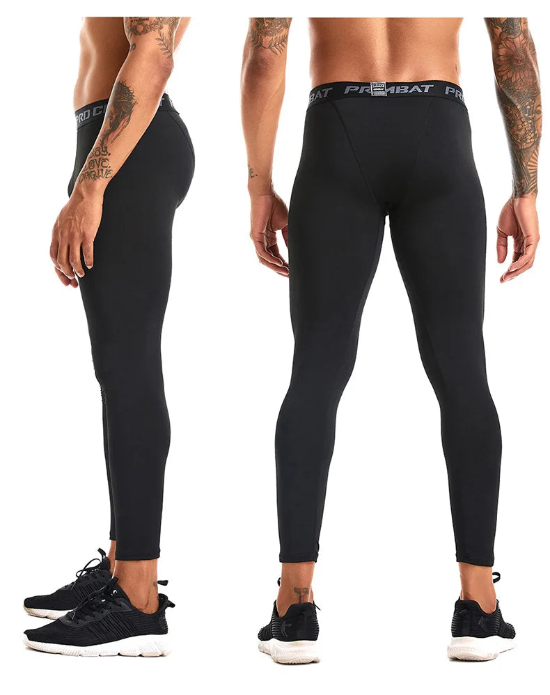Men's Running Leggings Sportswear Quick Dry Gym Fitness Tights Workout Training Jogging Sports Trousers Compression Sport Pants - GabyFit Goods