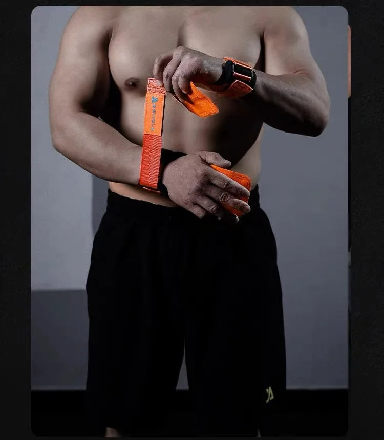 1Pair Gym Pads Cowhide Gym Gloves Grips Anti-Skid Weight Power Belt Lifting Pads Deadlift Belt Workout Palm Protection Lu