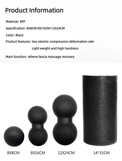 Yoga Peanut Balls Body Massage Fascia Ball Suit Foam Block High Density Muscle Relaxation Lacrosse Exercise Fitness Relieve Pain - GabyFit Goods