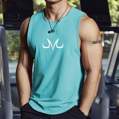 2024 Bodybuilding Tank Men's Fitness Sleeveless Shirt Anime M Leisure Exercise Slow Running Fast Drying Summer Training Clothes