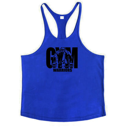 Gym Warriors Workout Tanktop Jogger Singlet Training Bodybuilding Tank Top Vest Shirt Sleeveless Fitness Cotton Shirt For Men