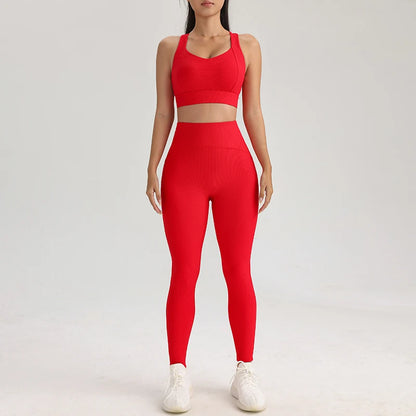 Sportswear woman gym yoga clothes Sport outfit Elegant 2-piece sets  fitness clothing Bra and Pants Set