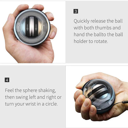 Wrist Power Ball Auto-Start Grip Ball Strengthener Gyroscopic Arm Gyro Hand ball Home Fitness Forearm Exerciser - GabyFit Goods