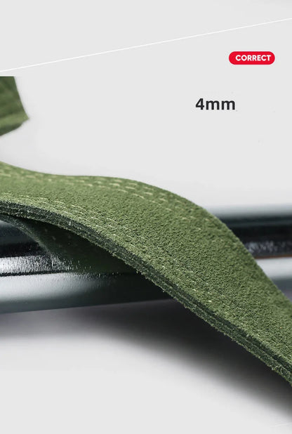 1Pair 4mm Cowhide Weight lifting Wrist Straps Fitness Bodybuilding Training Gym lifting straps NonSlip Gym Grip Deadlift Pull-up - GabyFit Goods