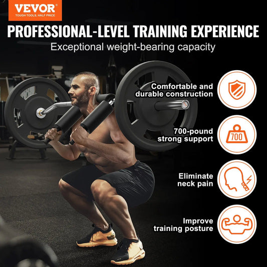 Safety Squat Bar, 700 LBS Fitness Squat Bar, Safety Squat Bar Attachment with Shoulder and Arm Pads, 28mm Diameter Weight Bar, I