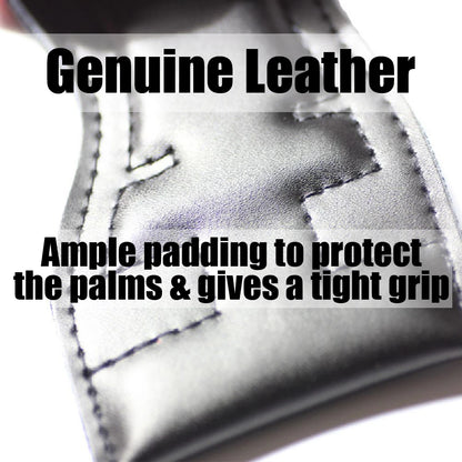 Cowhide Weight Lifting Sports Gloves Wrap Dumbbell Barbell Fitness Gym Gloves Musculation Wrist Strap Powerlifting Gym Equipment - GabyFit Goods