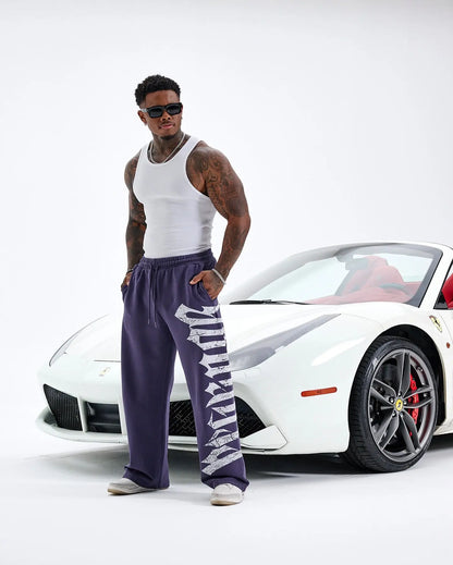 Men's New Summer Gym Training Pants, Harajuku Street Leisure Fitness Cotton Printed Mid-Waist Casual Pants, Designed For Men