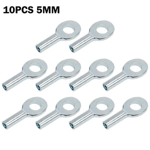 10pcs Gym Pulley Machine Cable Eyelet Terminal Wire Rope Port Joint Stopper Gym Gyms Steel Wire Gym Pulley Machine Cable Eyelet