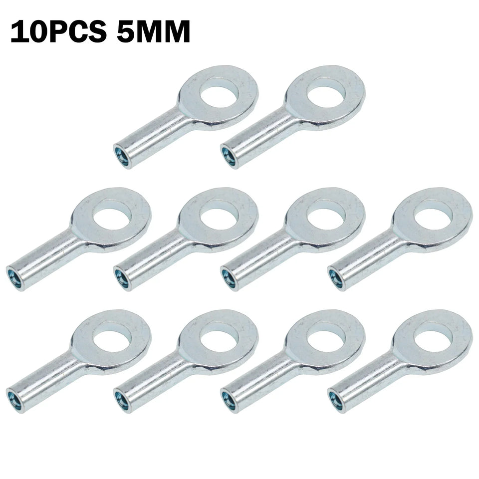 10pcs Gym Pulley Machine Cable Eyelet Terminal Wire Rope Port Joint Stopper Gym Gyms Steel Wire Gym Pulley Machine Cable Eyelet
