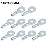 10pcs Gym Pulley Machine Cable Eyelet Terminal Wire Rope Port Joint Stopper Gym Gyms Steel Wire Gym Pulley Machine Cable Eyelet